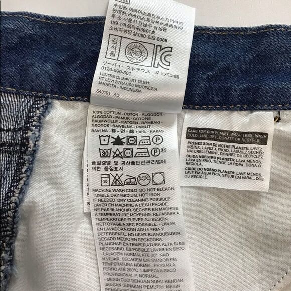 Levi’s Denim Mini Skirt Blue Front Zip Denim Mini Skirt Size 28 - Picture 10 of 10